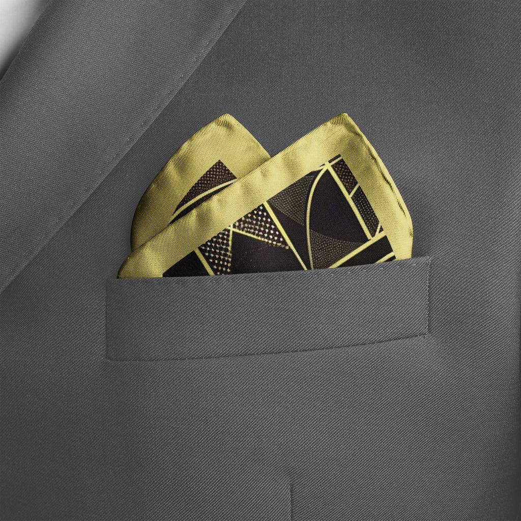 CHIC GOLDEN SILK POCKET SQUARE