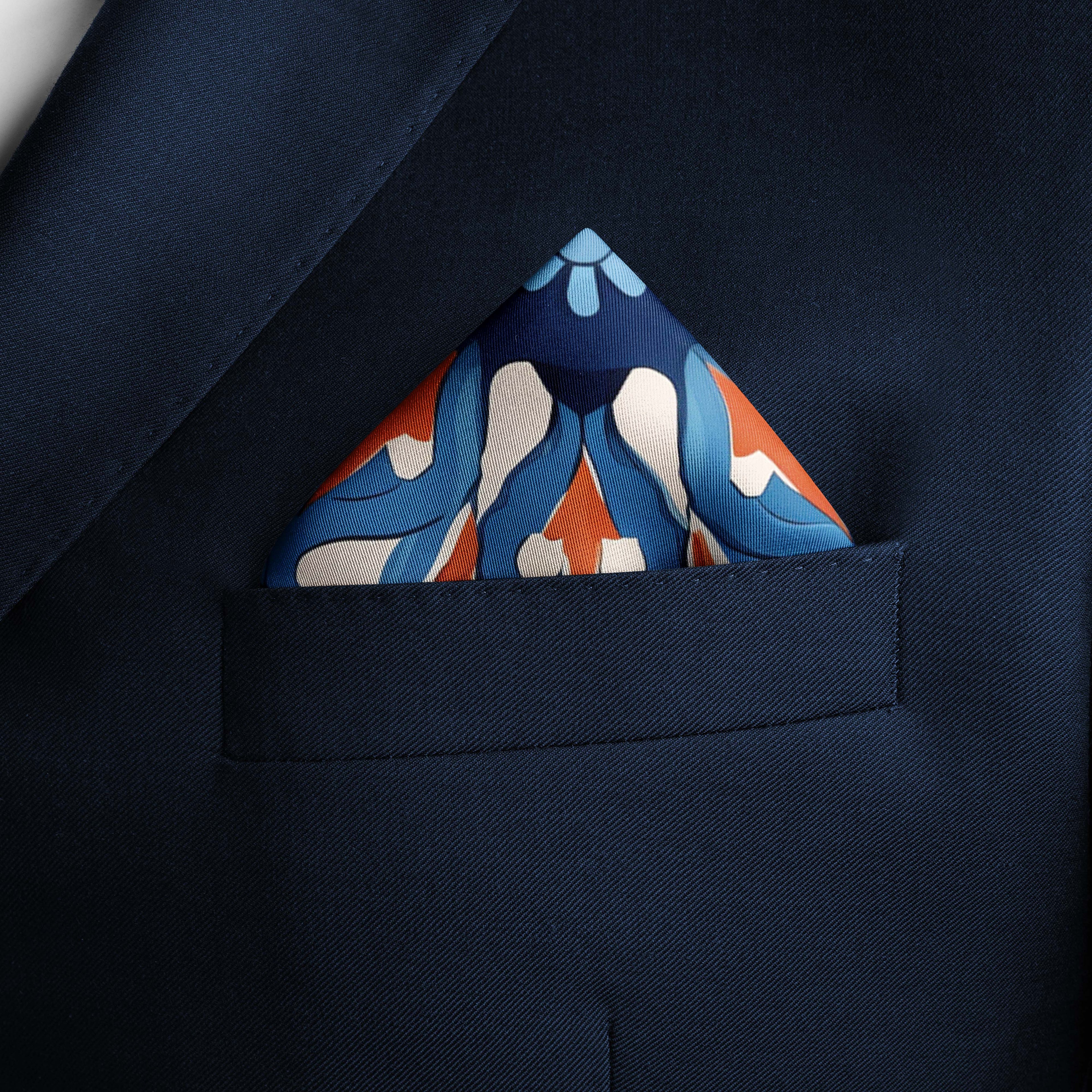 SPANISH FLORAL SILK POCKET SQUARE