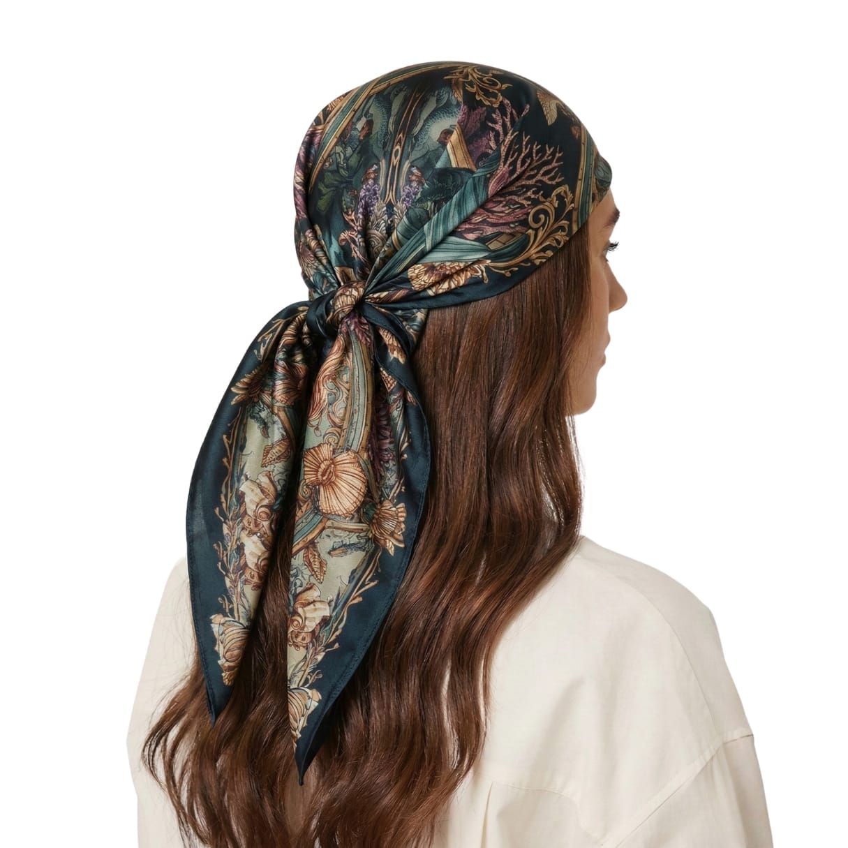 ART NOUVEAU SILK HEAD SCARF