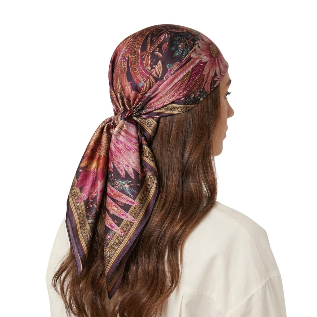 PHOENIX BLOOM SILK HEAD SCARF