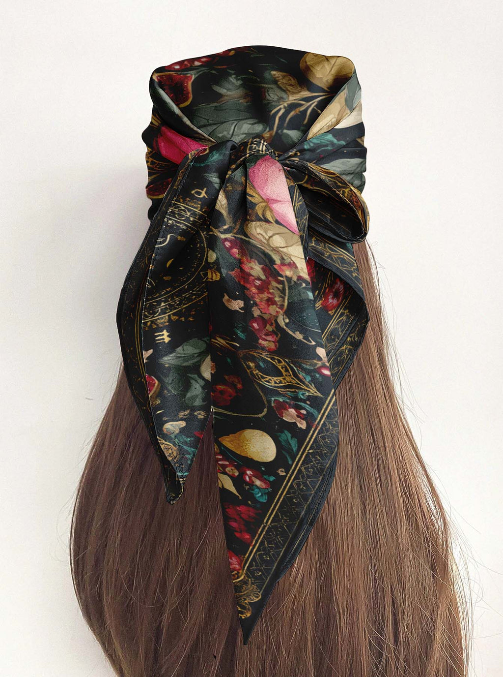 SPIRIT FLOWER SILK HEAD SCARF
