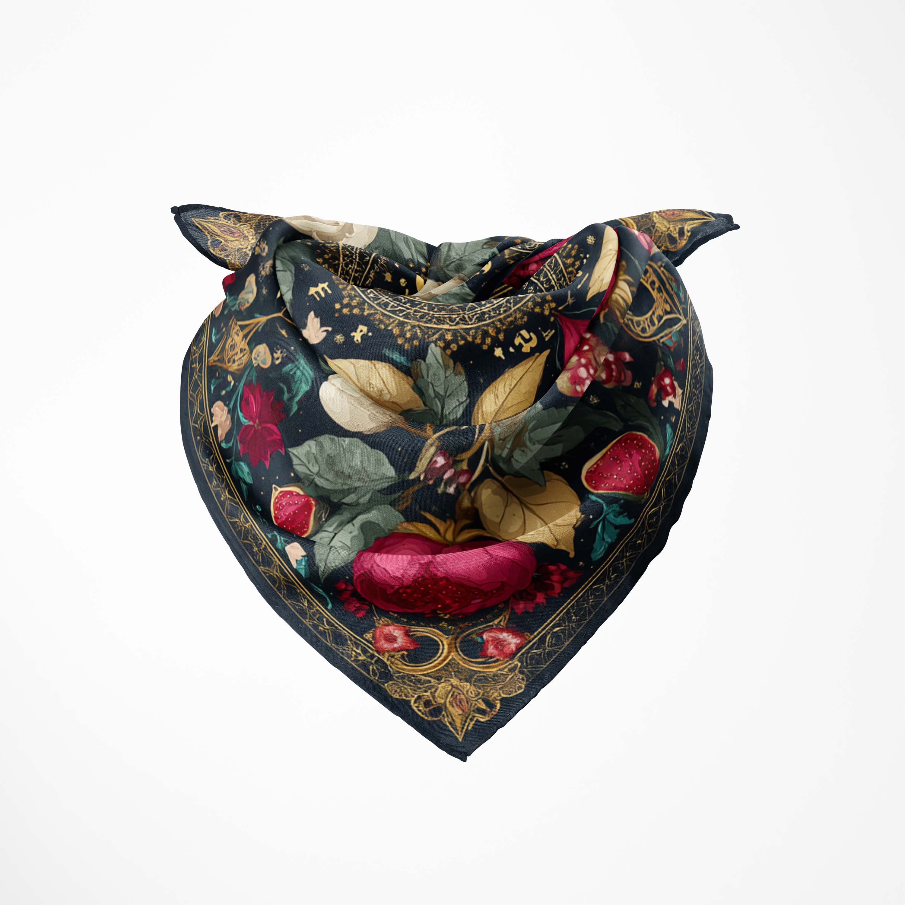 SPIRIT FLOWER SILK BANDANA