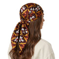 RETRO BLOOM SILK HEAD SCARF