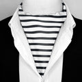 WHITE STRIPES SILK ASCOT – PREMIUM COLLECTION