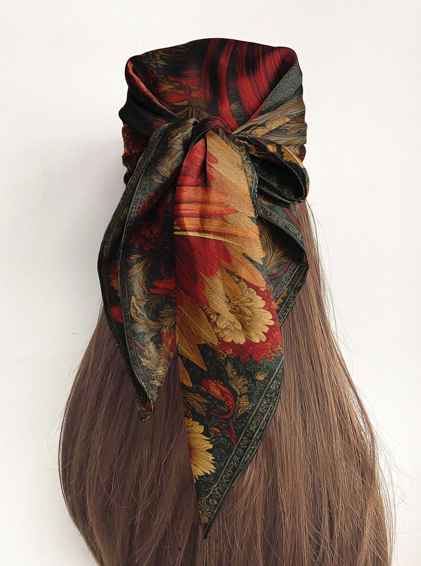 FIREBIRD SILK HEAD SCARF