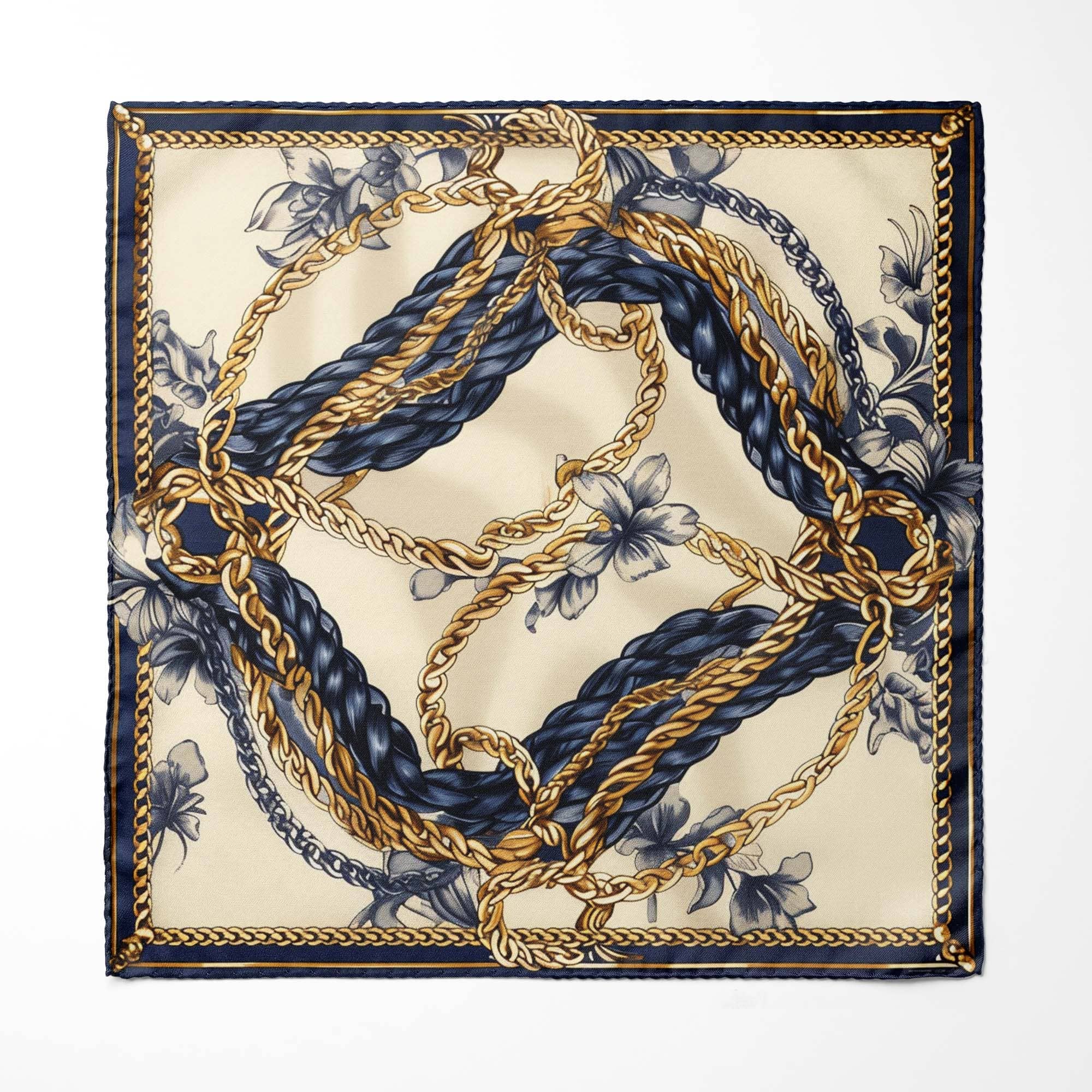 NEW BELT CHAIN MEN SCARF AND POCKET SQUARE SET – PREMIUM COLLECTION