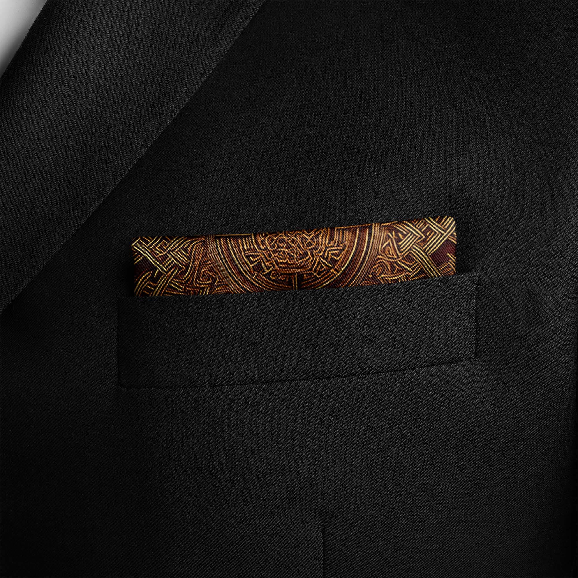EXOTIC BUDDHA SILK POCKET SQUARE