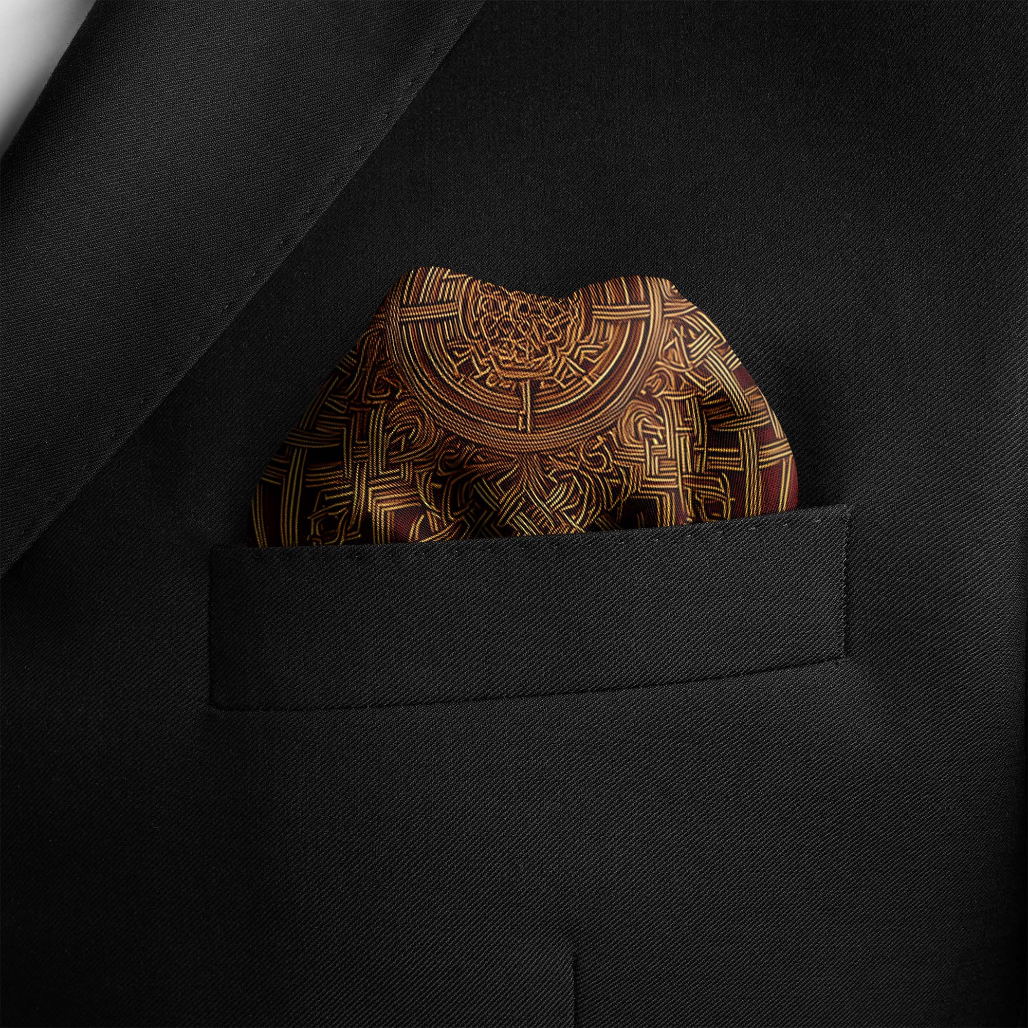 EXOTIC BUDDHA SILK POCKET SQUARE