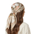 VIETNAMESE LOTUS SILK HEAD SCARF