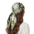 GARDEN WHISPER SILK HEAD SCARF