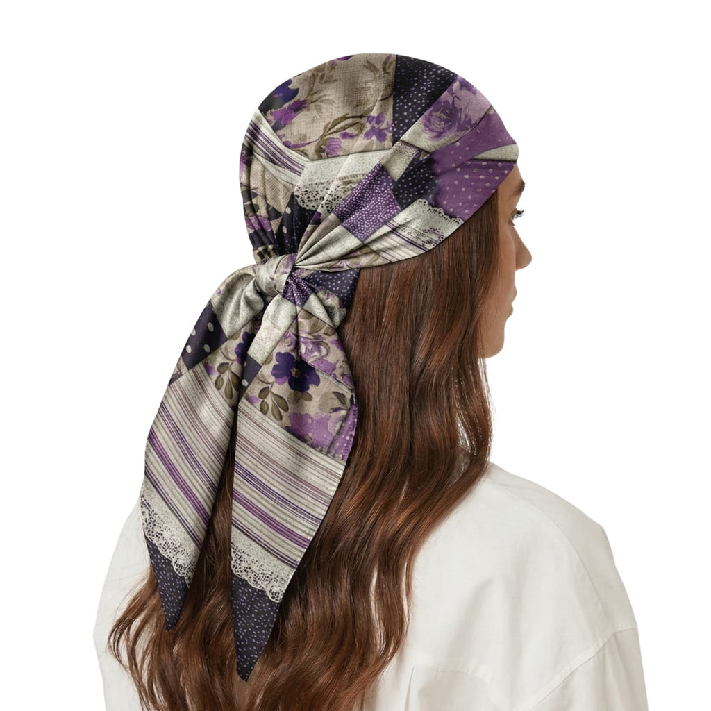 LAVENDER SILK HEAD SCARF