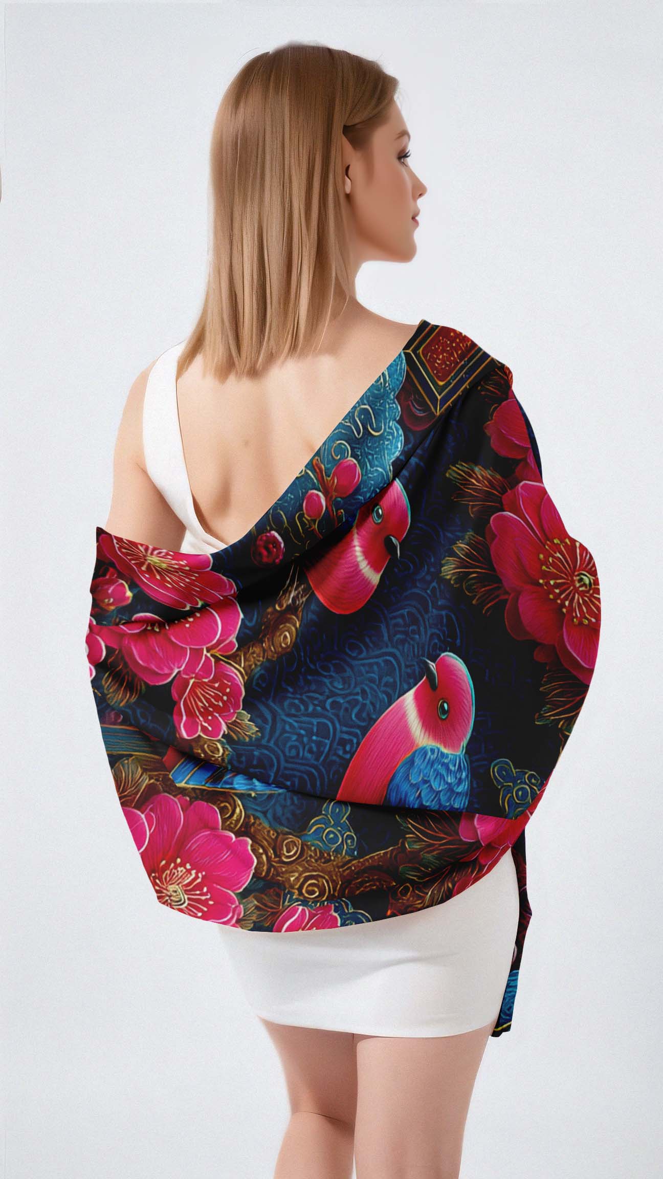 AILYN TUTOR SILK LONG LADIES SCARF