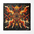FIRE DRAGON SILK POCKET SQUARE