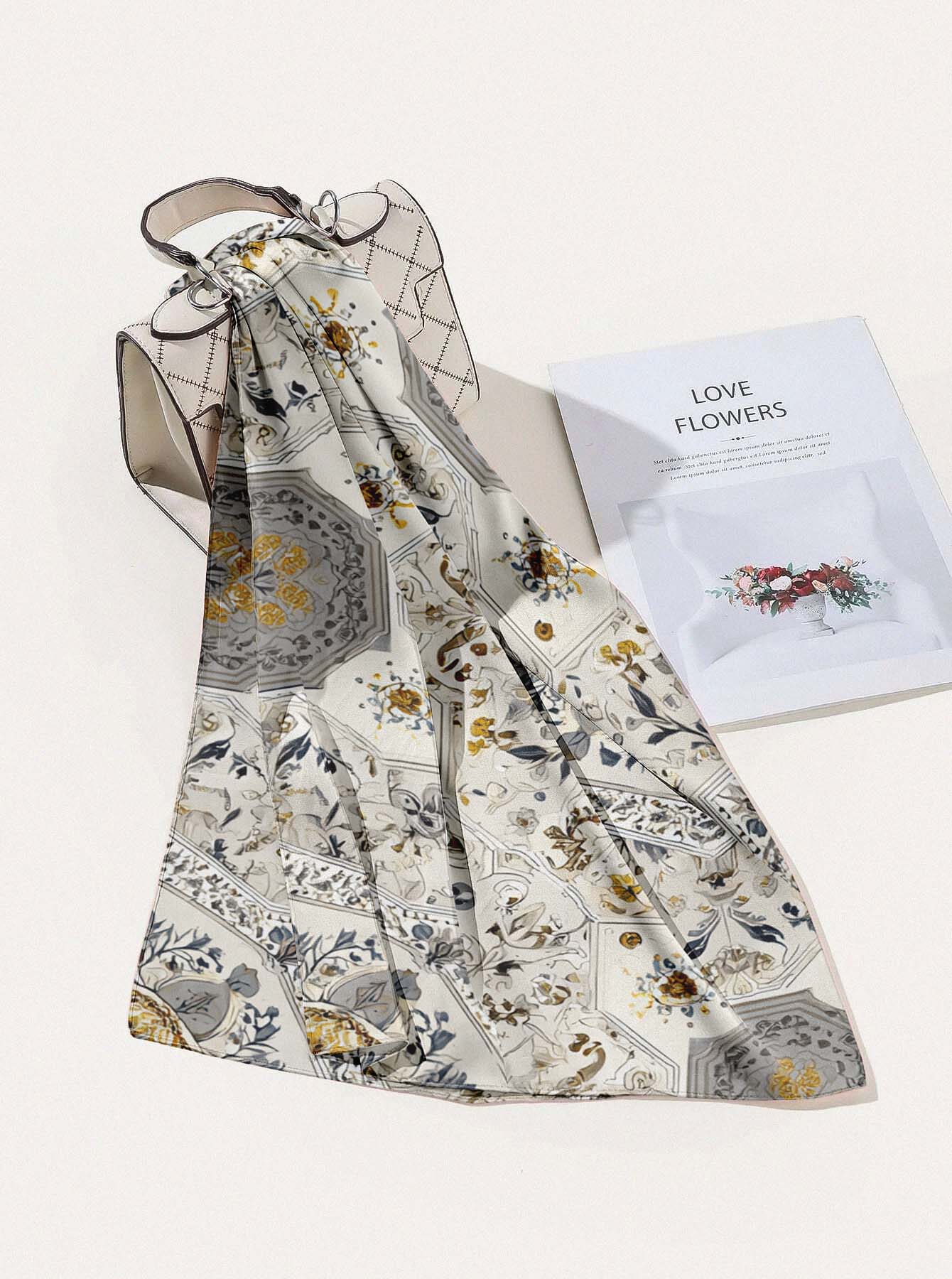 AZTEC OPULENCE SILK HEAD SCARF