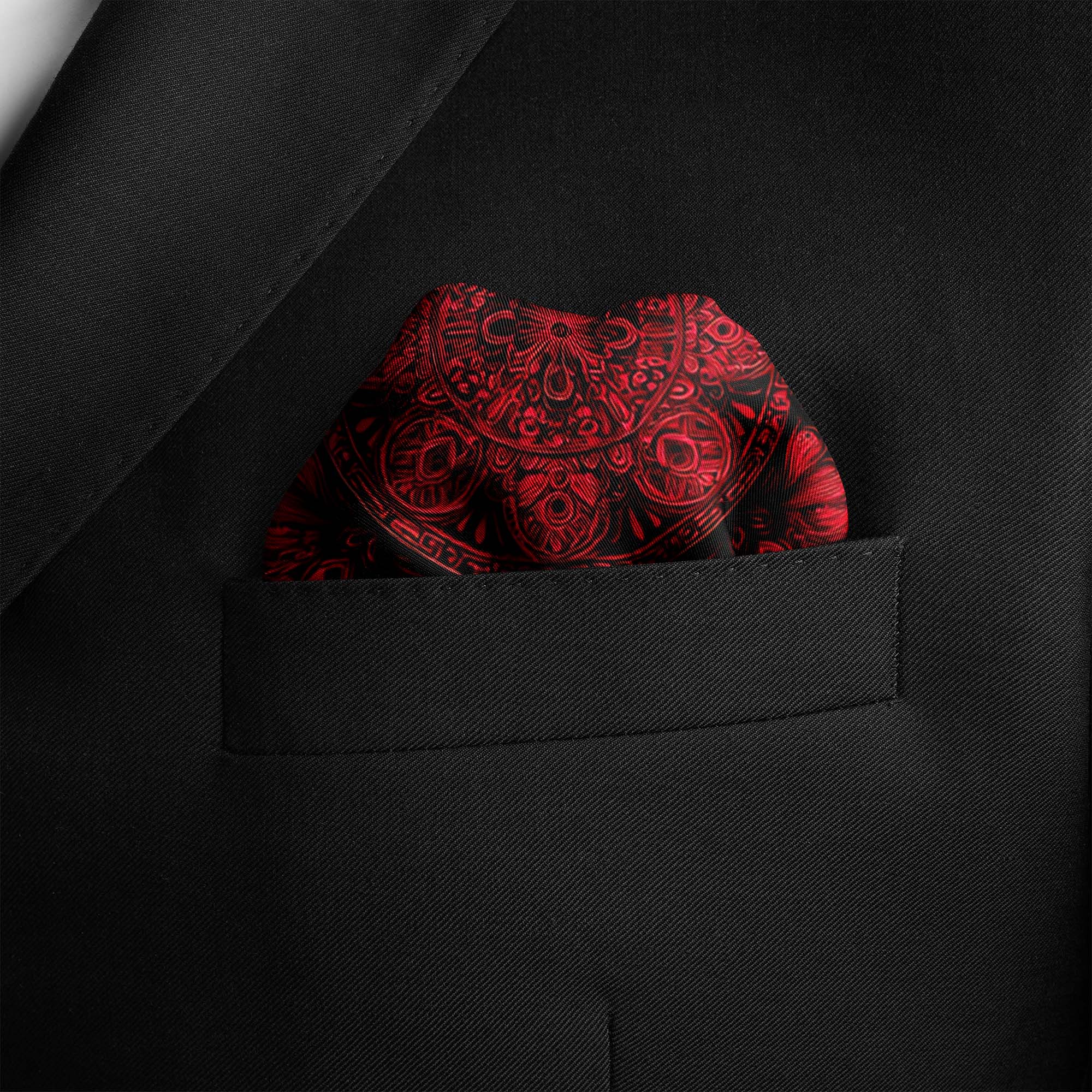 FLORAL MANDALA SILK POCKET SQUARE