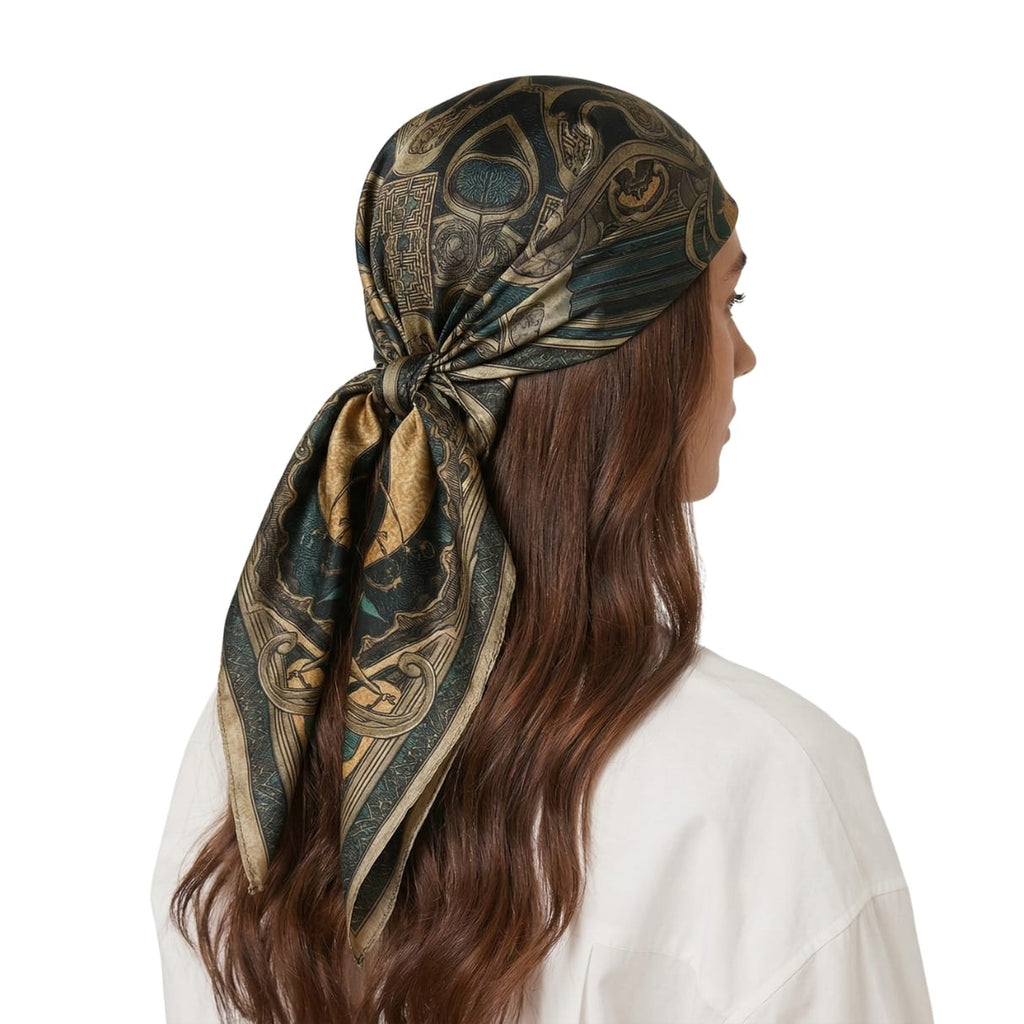 MYSTIC MOON SILK HEAD SCARF