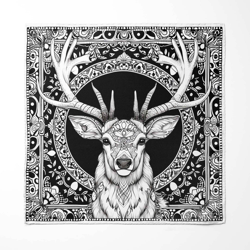 DEER HEAD MEN SCARF AND POCKET SQUARE SET – PREMIUM COLLECTION