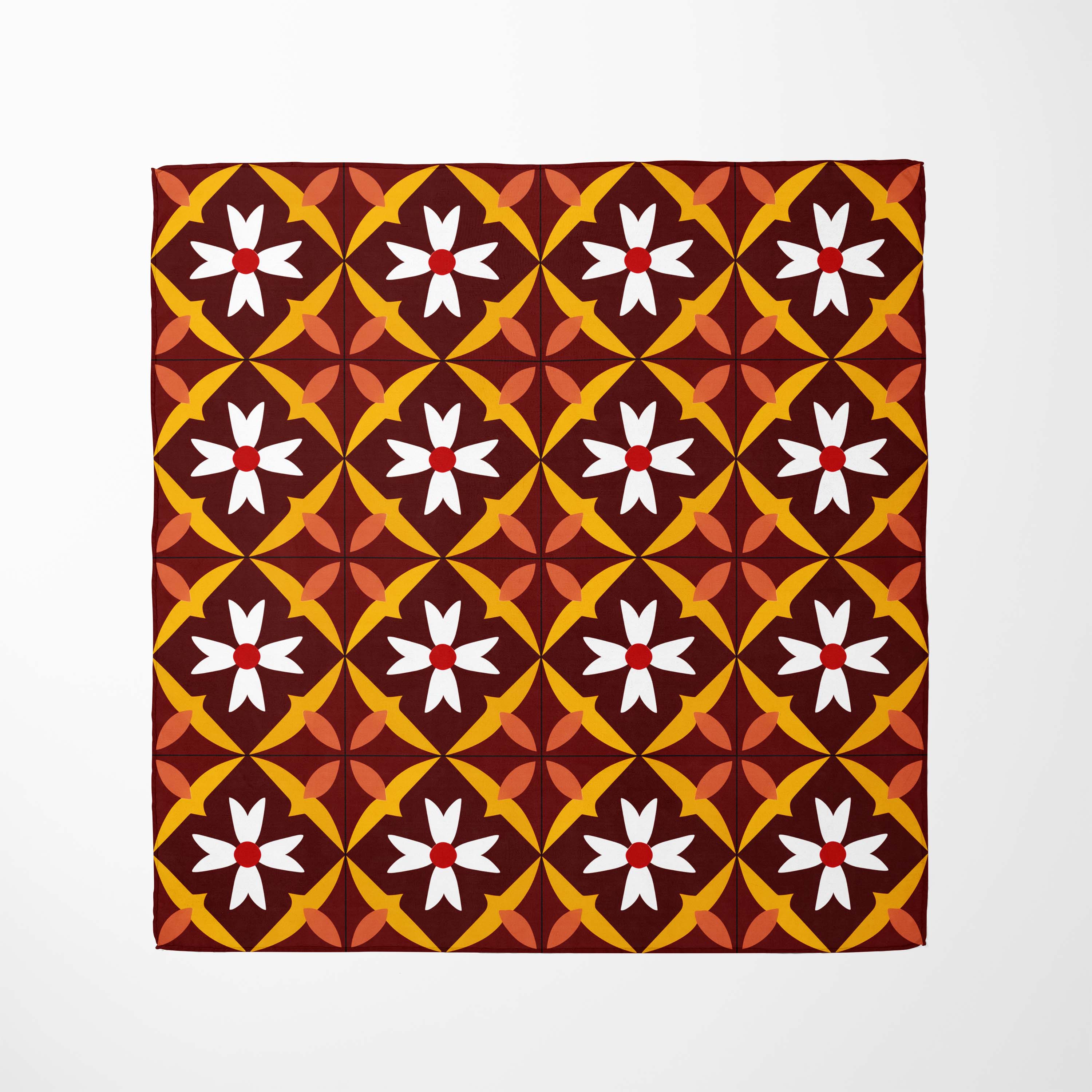 RETRO BLOOM SILK BANDANA
