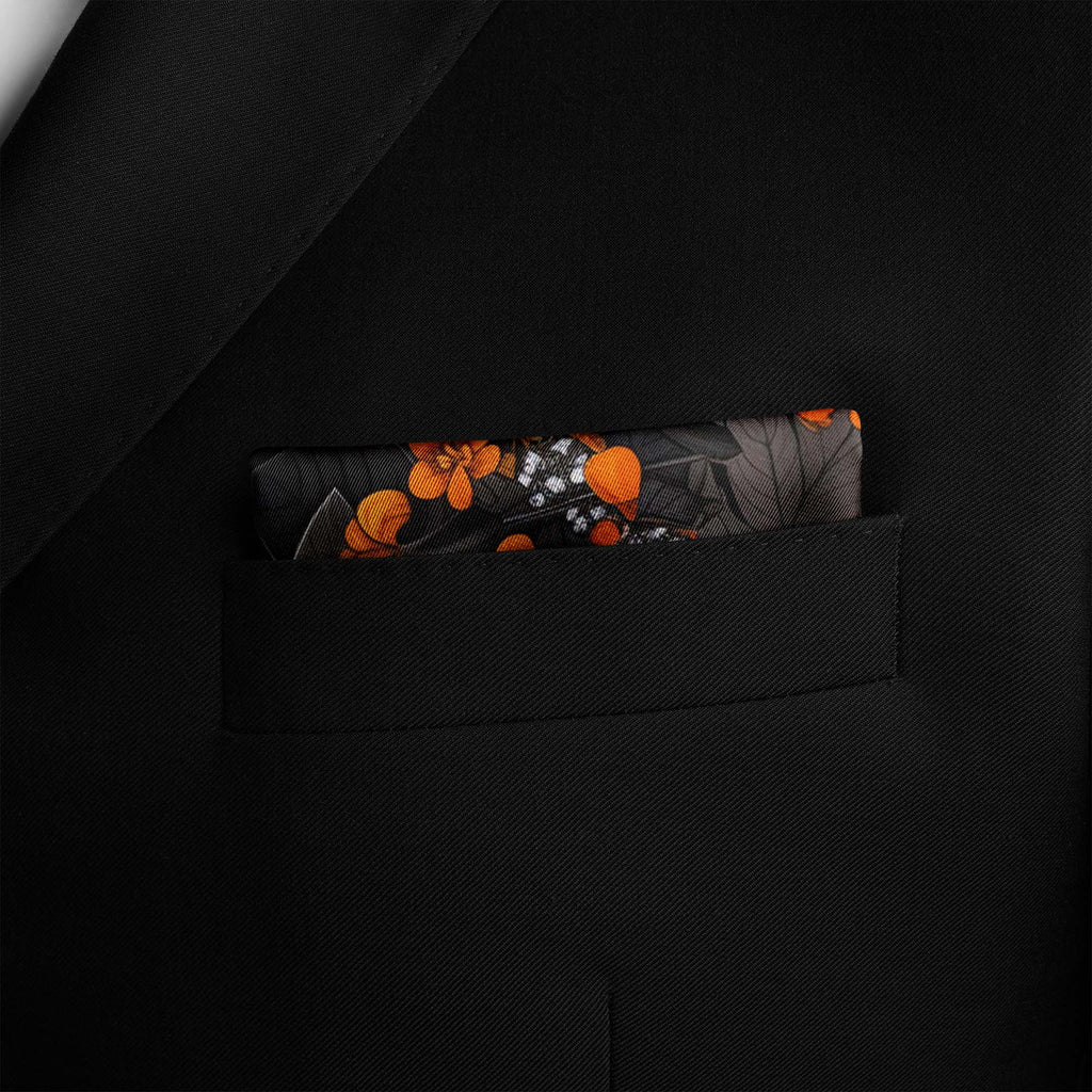 HALLOWEEN TREE SILK POCKET SQUARE