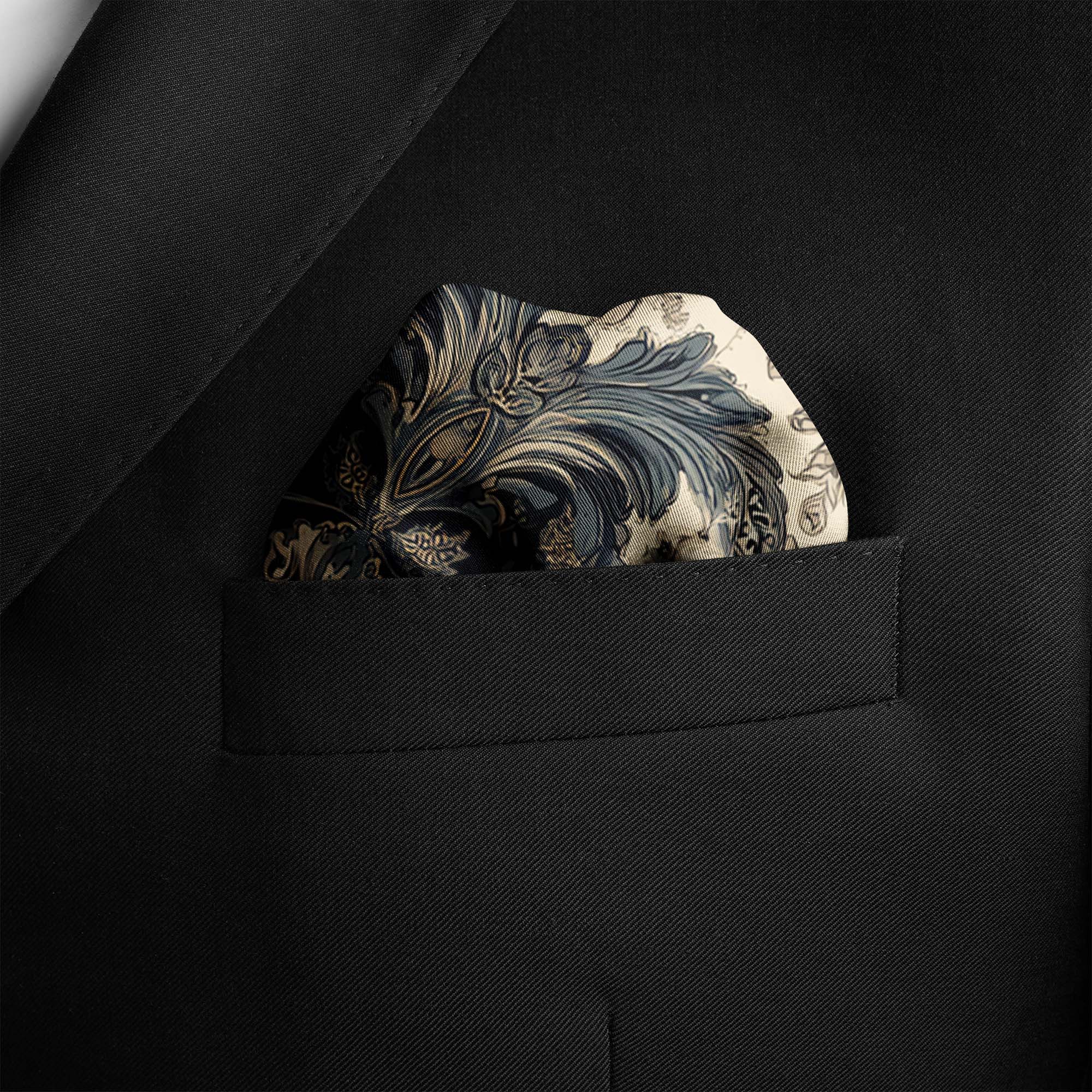 FRAMED SILENCE SILK POCKET SQUARE