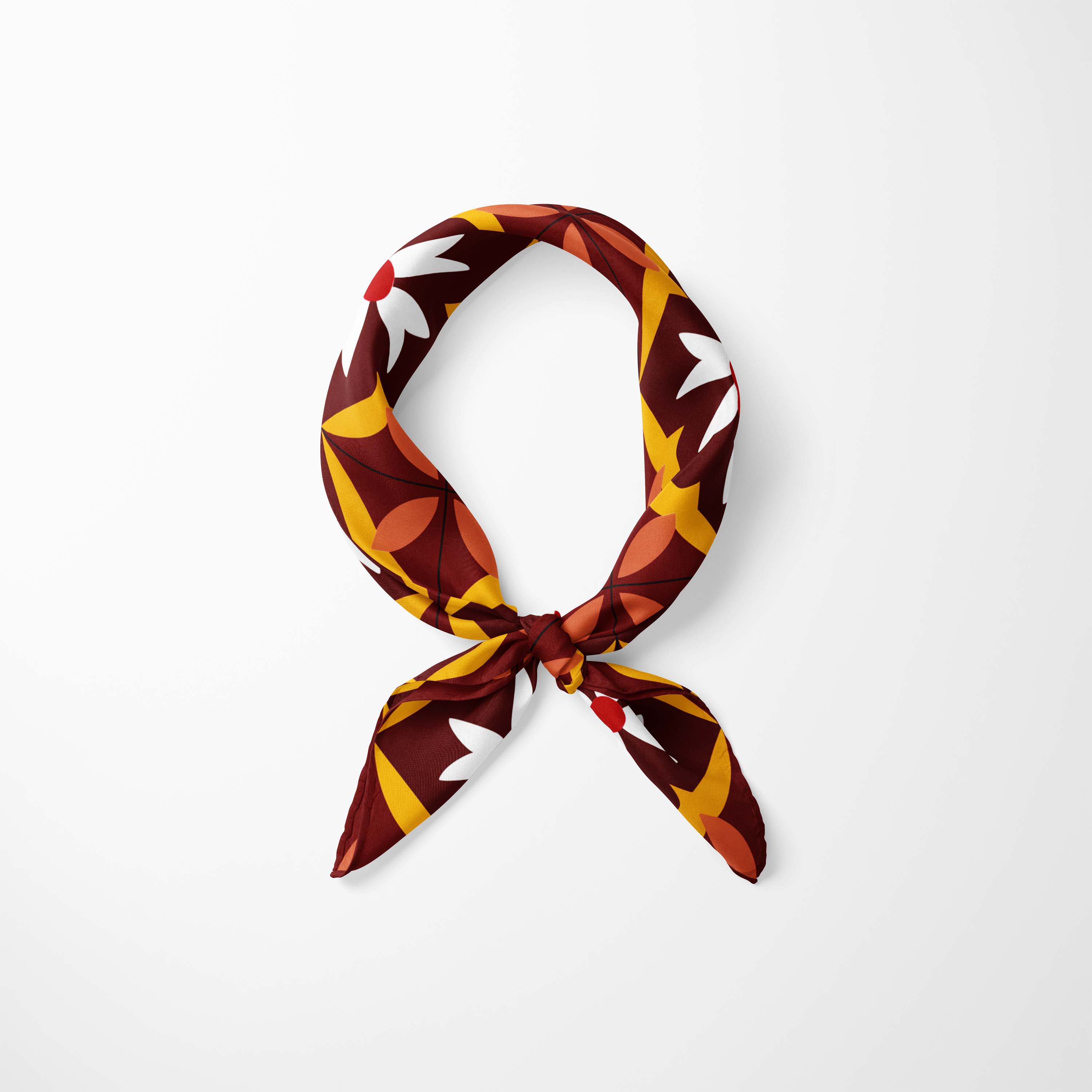 RETRO BLOOM NECK SCARF