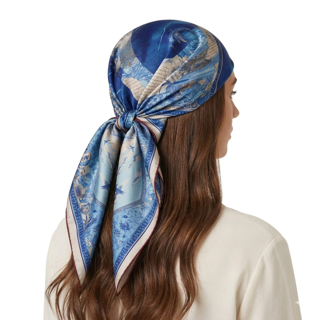IMPERIAL PORCELAIN SILK HEAD SCARF