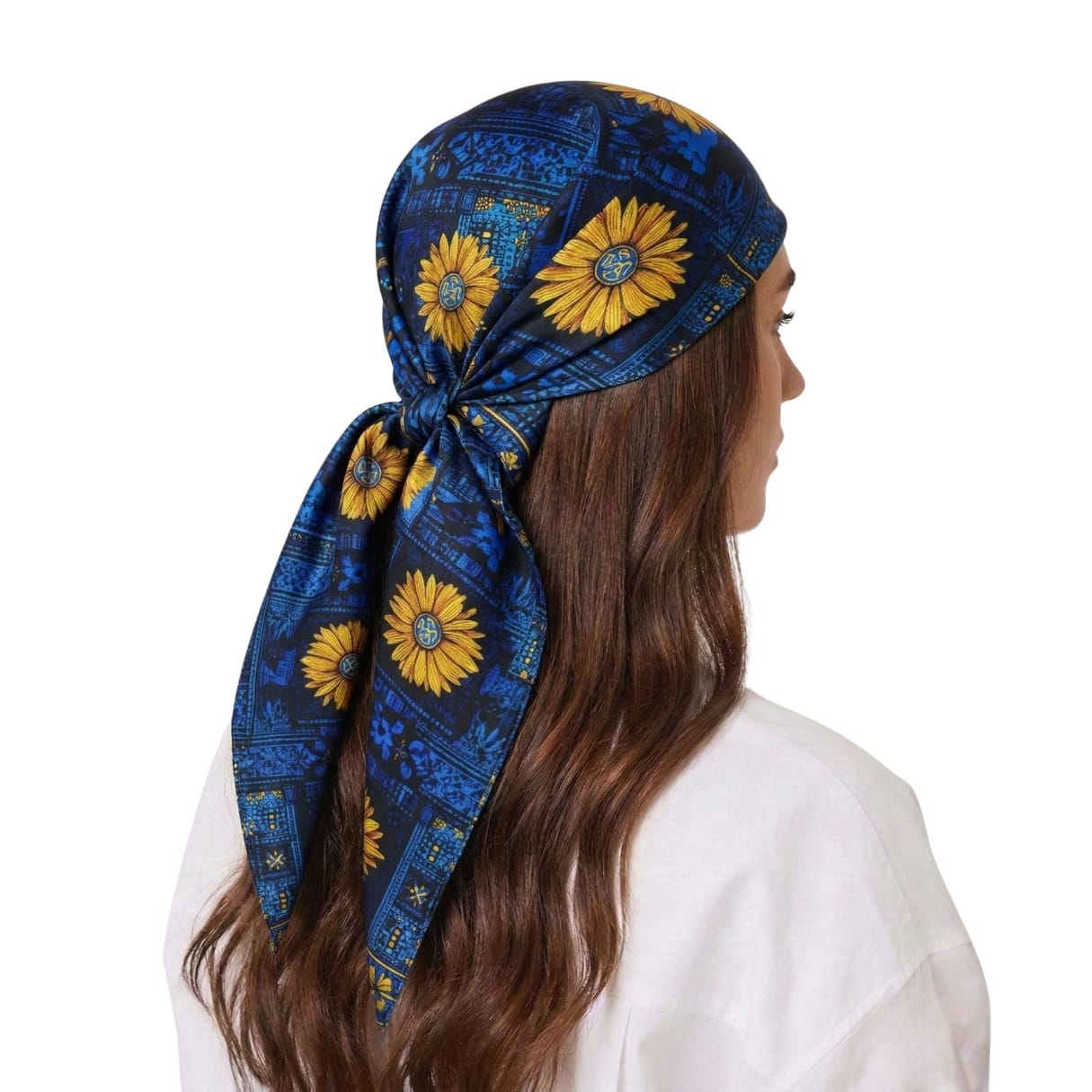 LOGOSE SILK HEAD SCARF