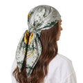 FLOWER MEADOW SILK HEAD SCARF