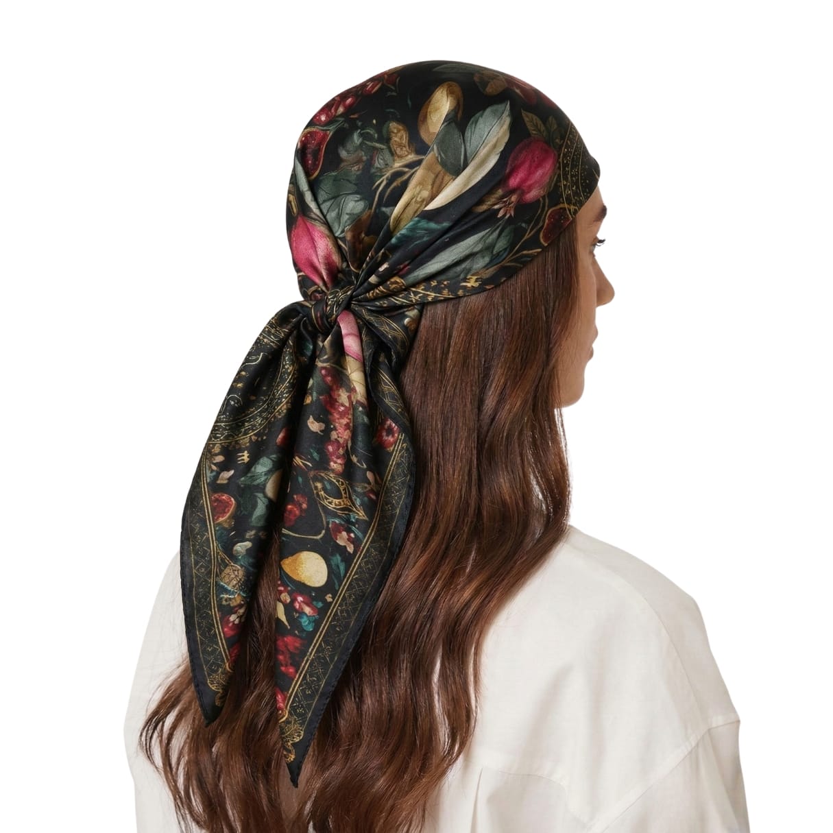 SPIRIT FLOWER SILK HEAD SCARF