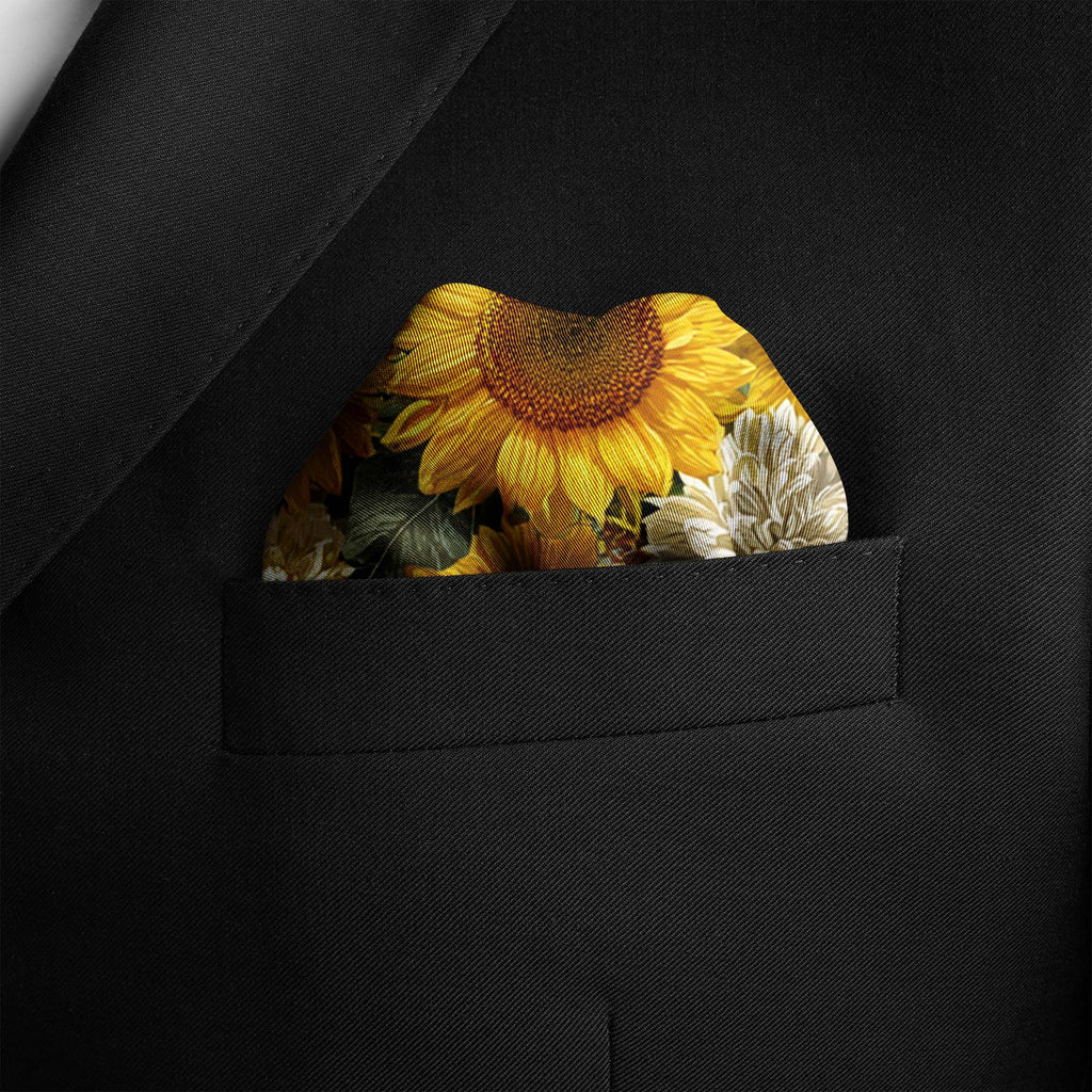 MIDNIGHT SUN GARDEN SILK POCKET SQUARE