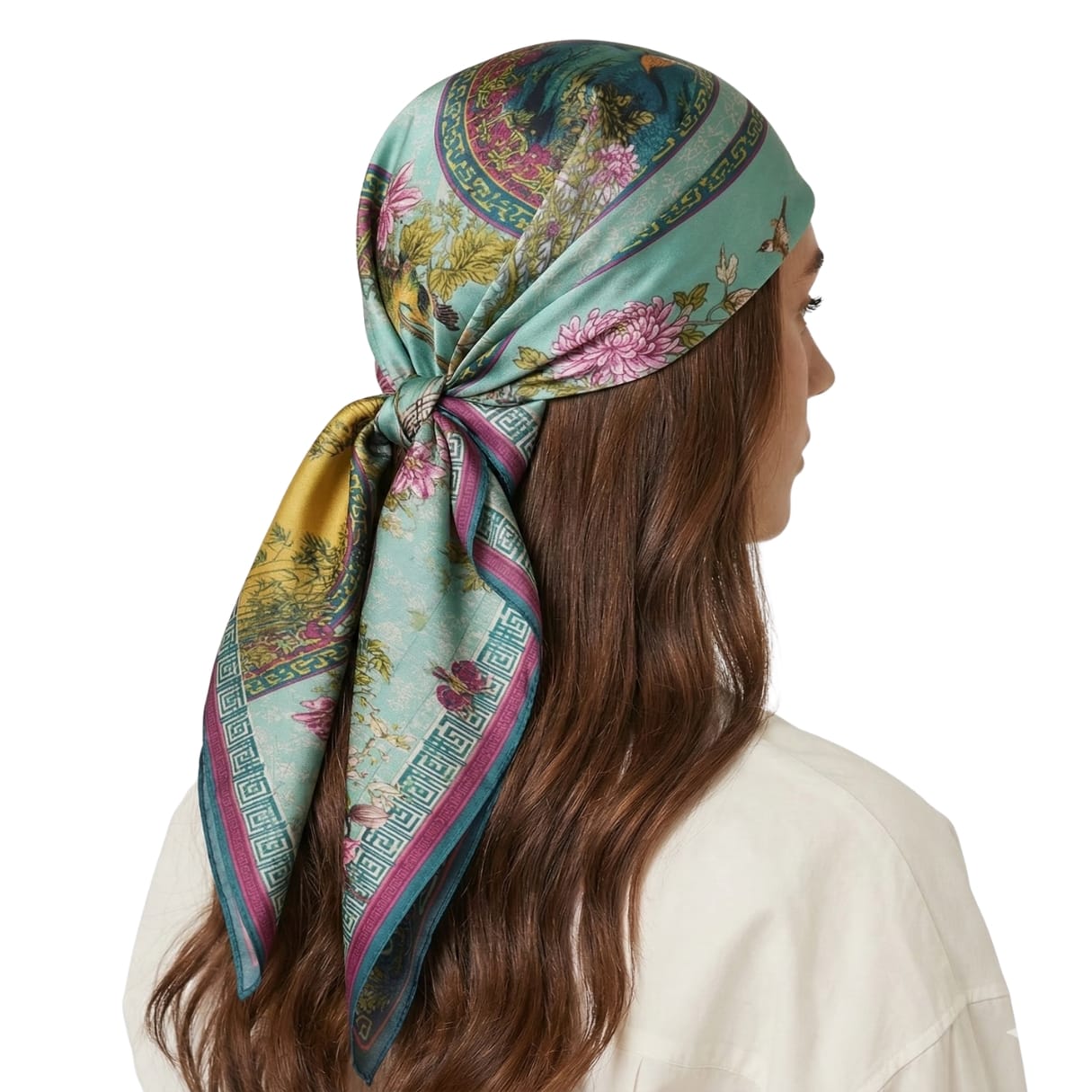 BLOOM SANCTUARY SILK HEAD SCARF