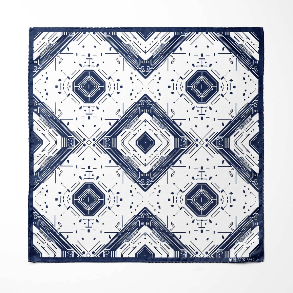 GEOMETRIC ABSTRACT MEN SCARF AND POCKET SQUARE SET – PREMIUM COLLECTION