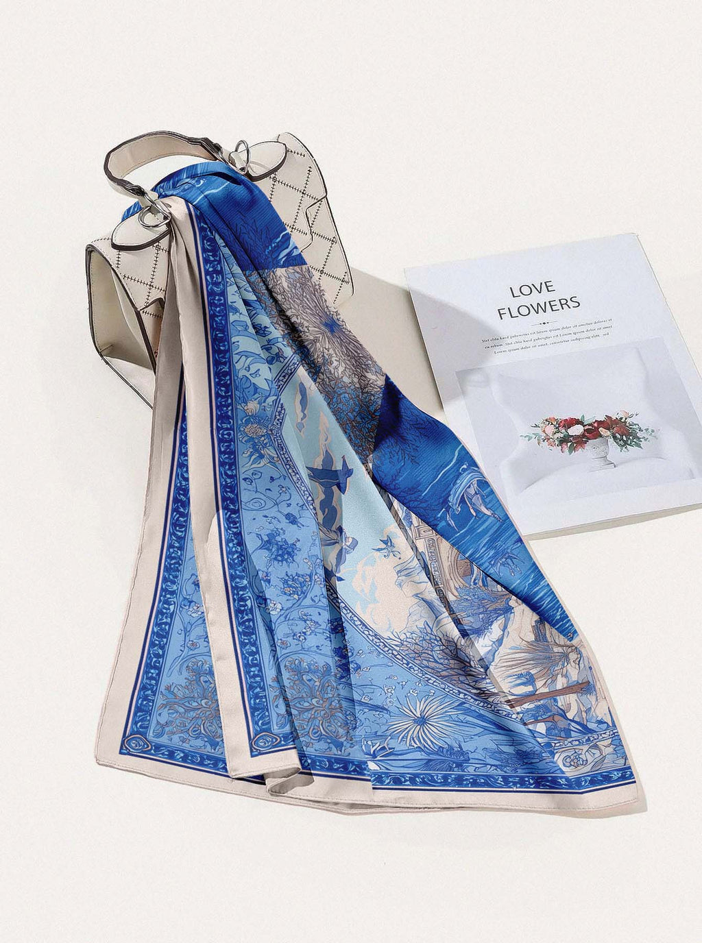 IMPERIAL PORCELAIN SILK HEAD SCARF