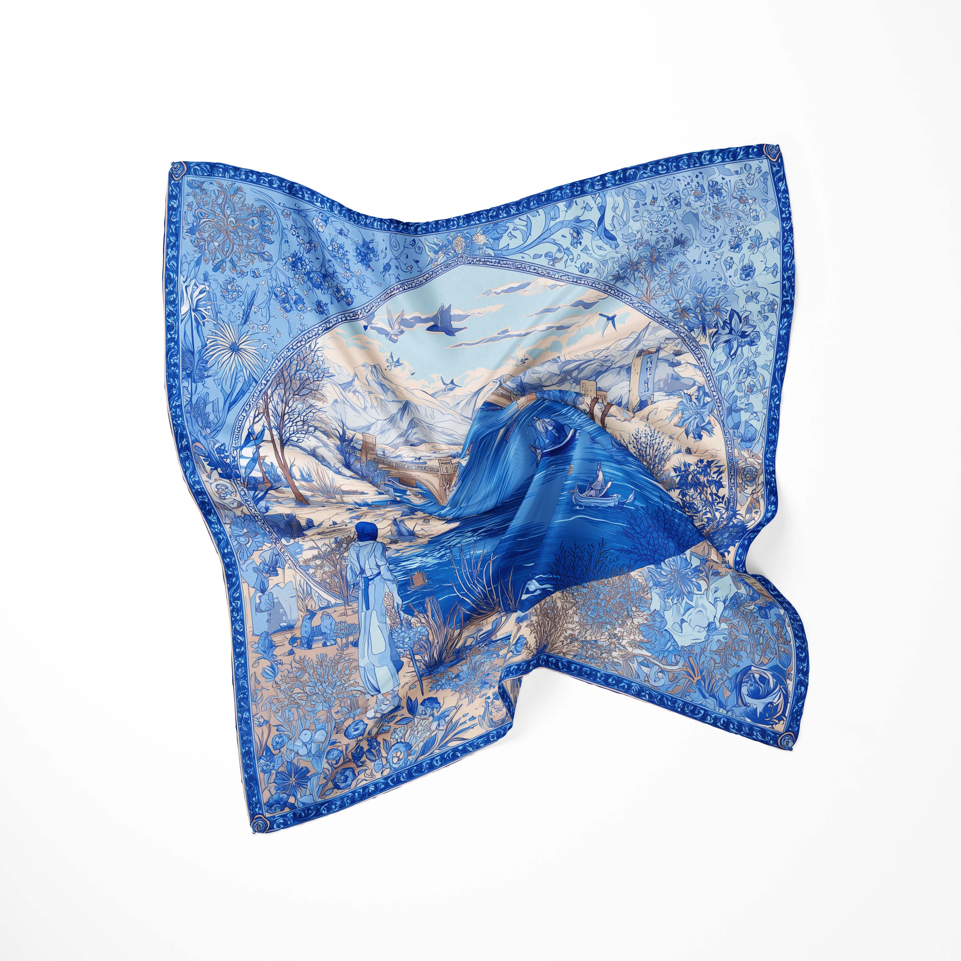 IMPERIAL PORCELAIN SILK BANDANA