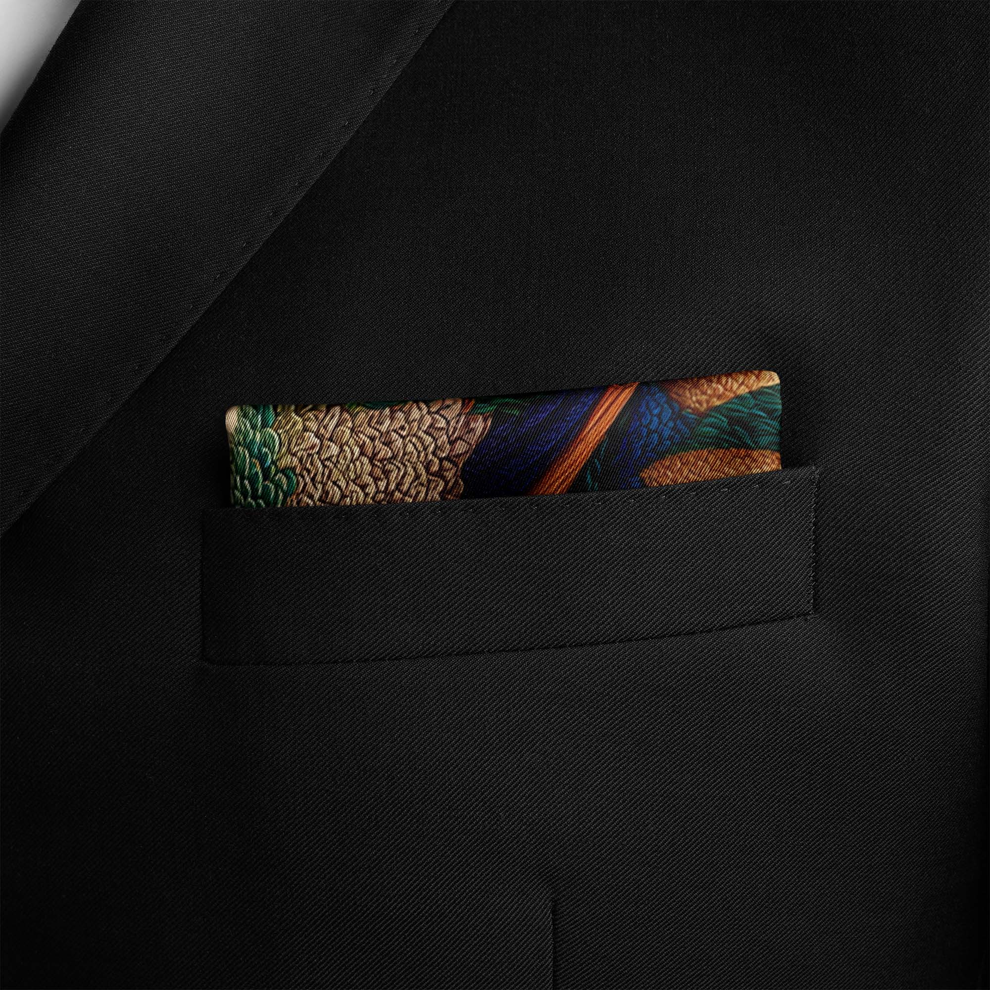 ROYAL PLUME SILK POCKET SQUARE