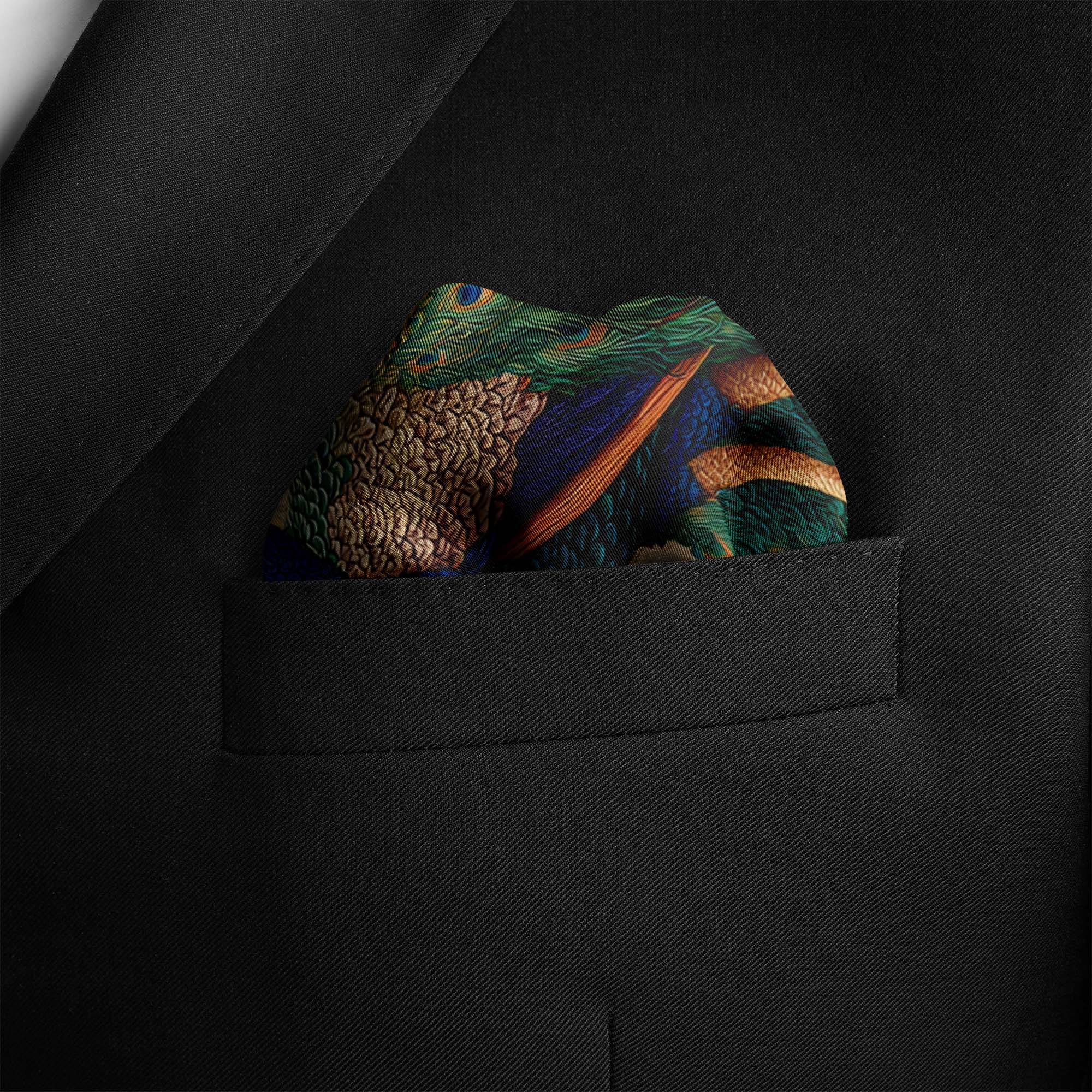 ROYAL PLUME SILK POCKET SQUARE