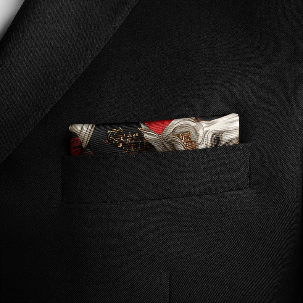 POPPIES OF POWER SILK POCKET SQUARE