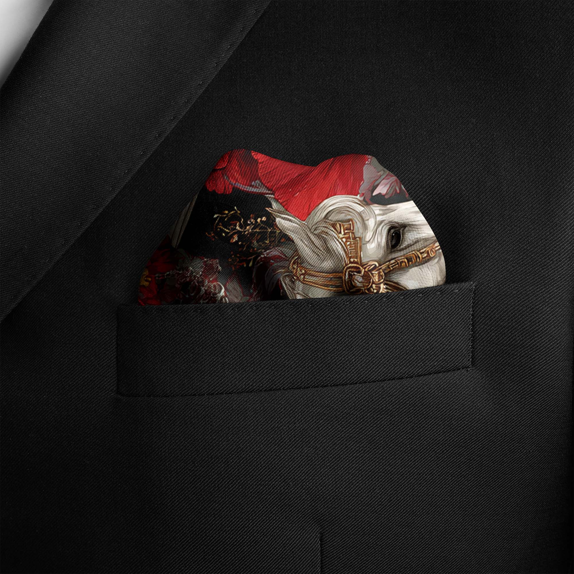 POPPIES OF POWER SILK POCKET SQUARE