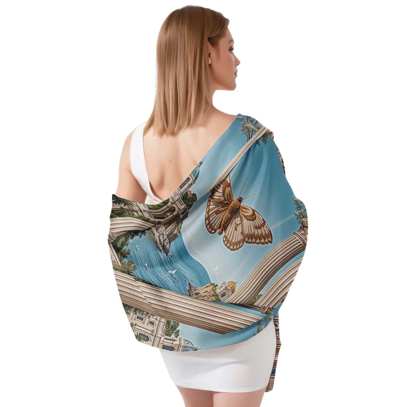 CELESTIAL COURTYARD SILK LONG LADIES SCARF