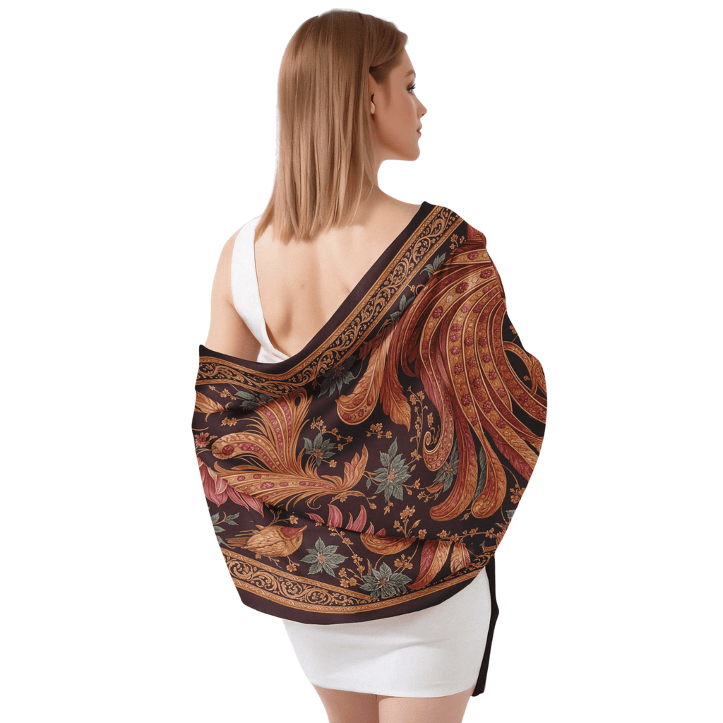 PHOENIX BLOOM SILK LONG LADIES SCARF