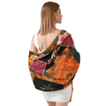 PARADISE FLORAL SILK LONG LADIES SCARF