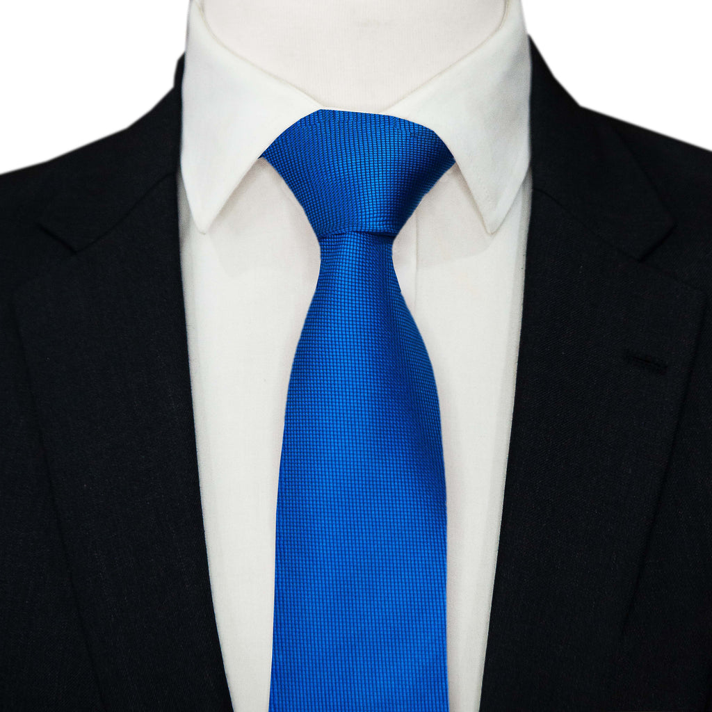 ROYAL BLUE TEXTURE SKINNY TIE
