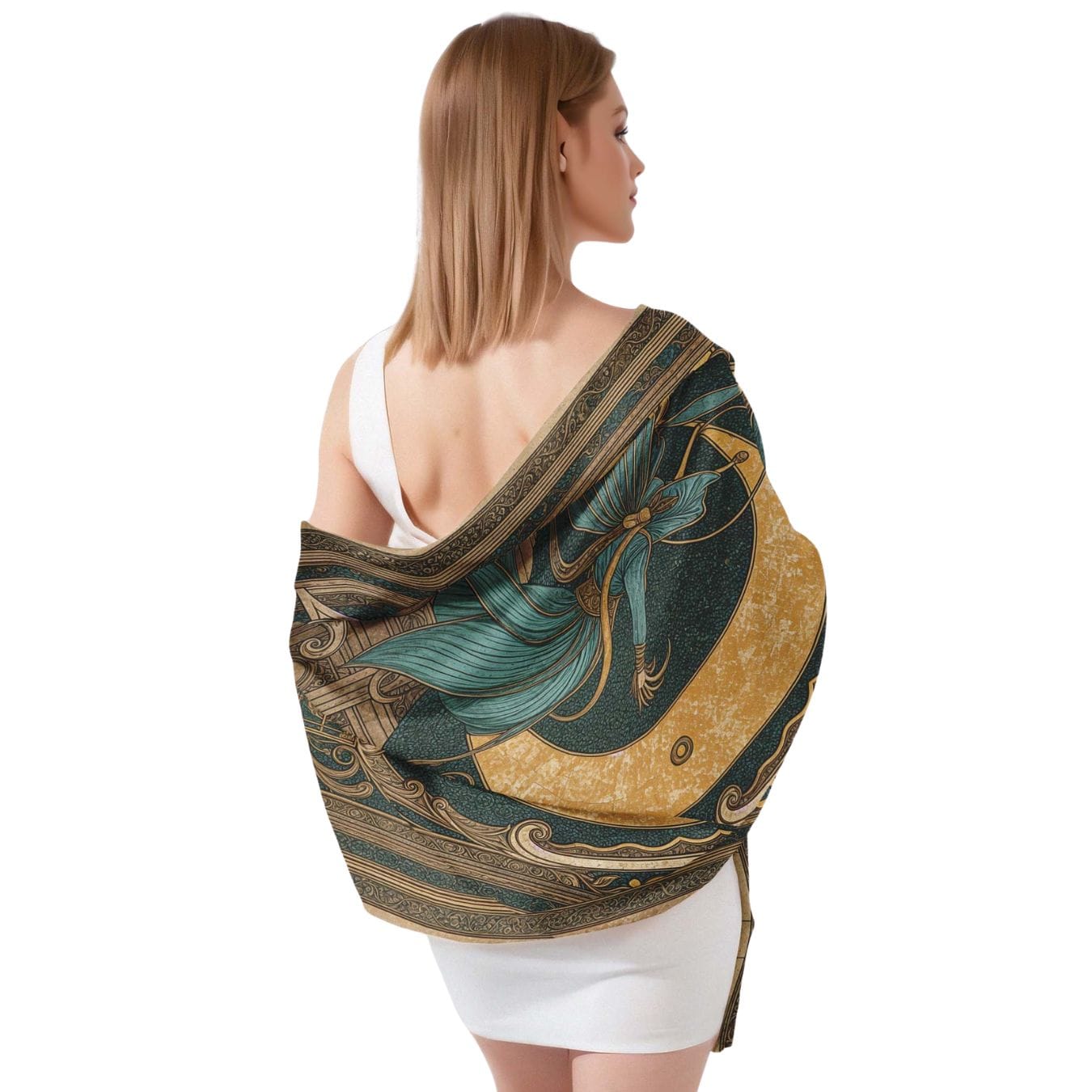 MYSTIC MOON SILK LONG LADIES SCARF