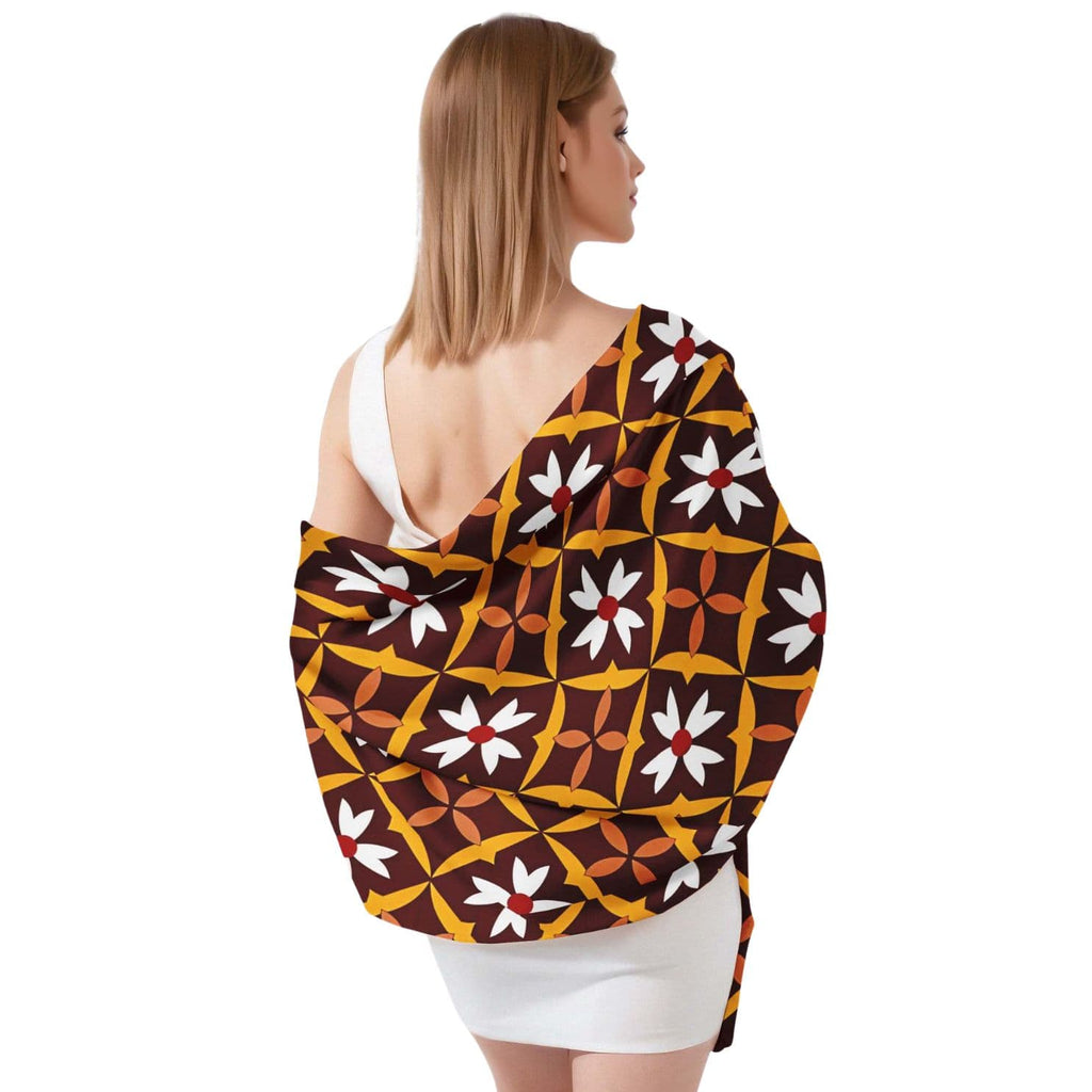 RETRO BLOOM SILK LONG LADIES SCARF