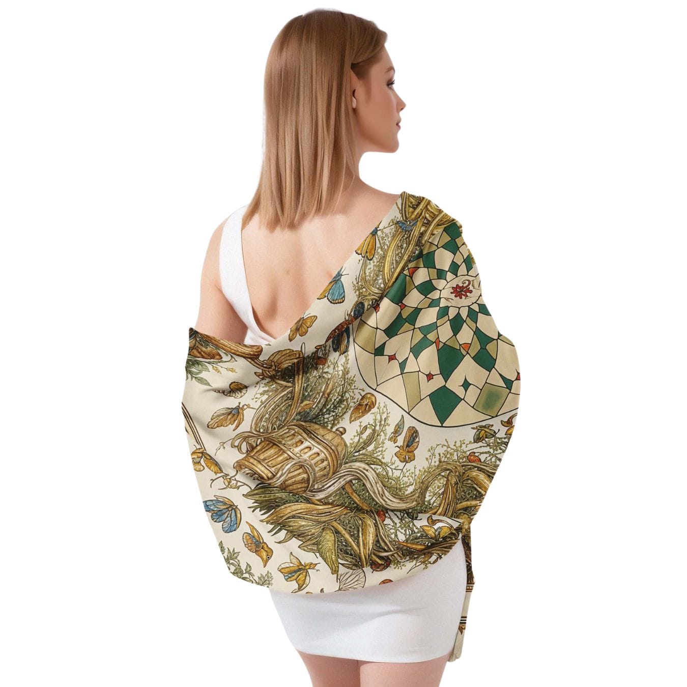 GERARDO BALDERAS SILK LONG LADIES SCARF