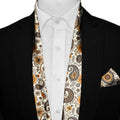 A DITSY PAISLEY MEN SCARF AND POCKET SQUARE SET – PREMIUM COLLECTION