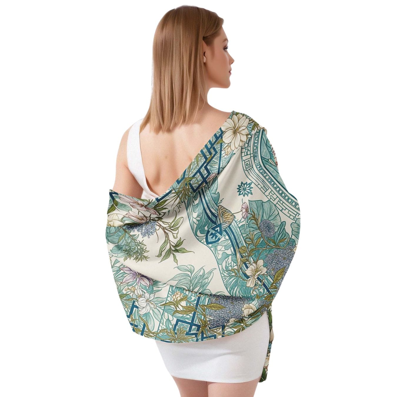 ETHEREAL LOTUS SILK LONG LADIES SCARF