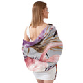 TROPICAL BLUSH HARMONY  SILK LONG LADIES SCARF
