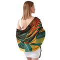 WILD LEAF HORIZON SILK LONG LADIES SCARF
