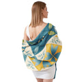 FLORAL MOSAIC SILK LONG LADIES SCARF